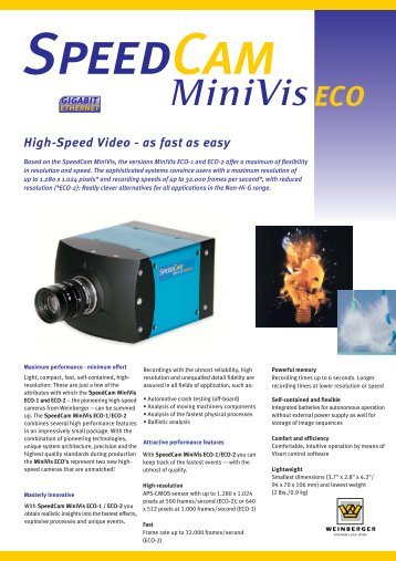 ECO High-Speed Video - as fast as easy