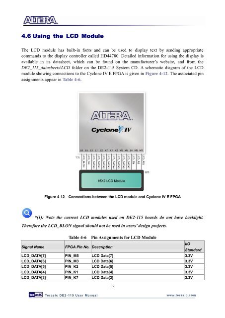 DE2-115: User Manual