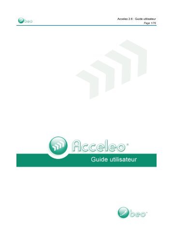 Acceleo 2.6 : Guide utilisateur