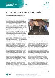 A LOVAK MOTOROS NEURON BETEGSÃGE - MSD Animal Health