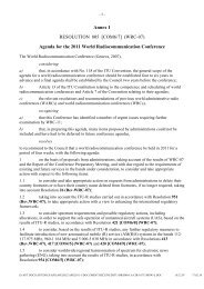 Annex 1 RESOLUTION 805 [COM6/7] (WRC-07) Agenda for the ...