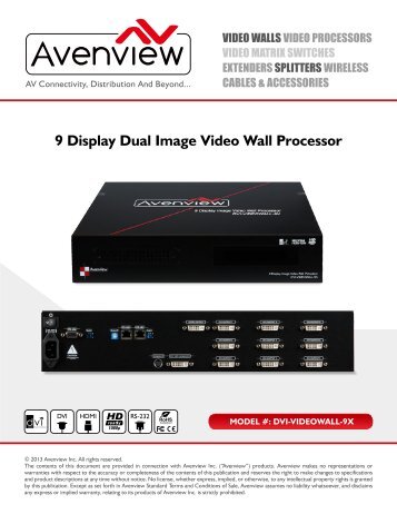 9 Display Video Wall Processor User Guide - Avenview.com