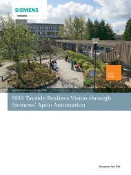 NHS Tayside Realizes Vision through Siemens' Aptio Automation
