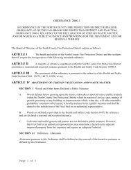 Weed Abatement Ordinance - North County Fire Protection District