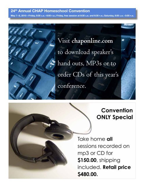 Convention Program - Christian Homeschool Association of ...