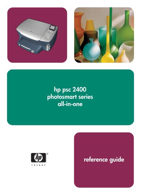 hp psc 2400 photosmart series all-in-one reference guide