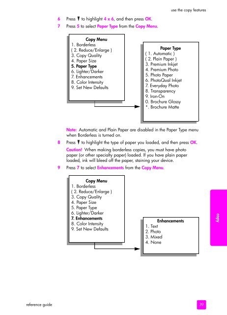 hp psc 2400 photosmart series all-in-one reference guide