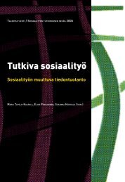 Tutkiva sosiaalityö - Sosiaalityön tutkimuksen seura