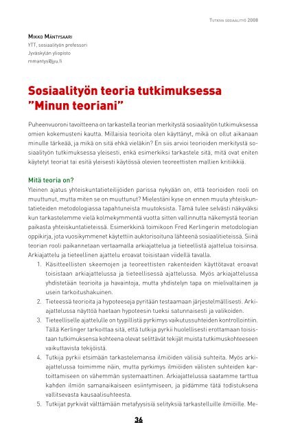 Tutkiva sosiaalityö - Sosiaalityön tutkimuksen seura