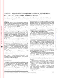 Vitamin C supplementation to prevent premature rupture of the ...
