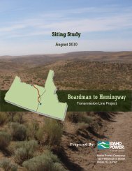 Siting Study - Boardman to Hemingway Transmission Line Project