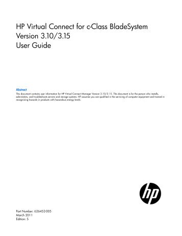 HP Virtual Connect for c-Class Bladesystem ... - Hewlett Packard