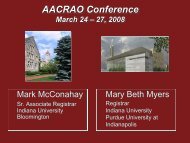 IACRAO 68TH ANNUAL MEETING - AACRAO