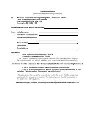 Transmittal Form - AACRAO International Education Services