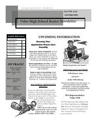 Vidor High School Senior Newsletter