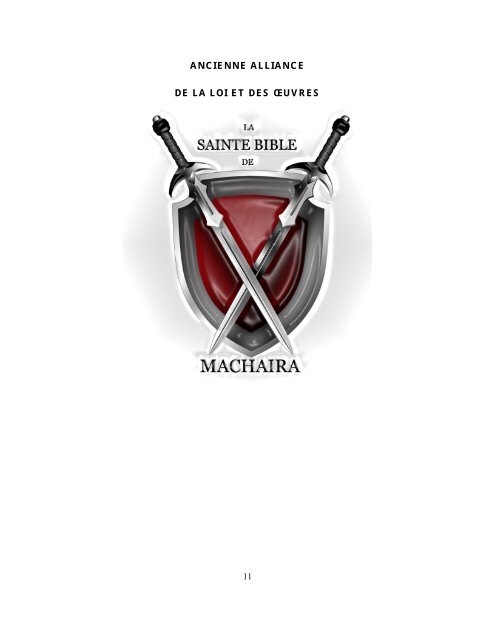 La Sainte Bible de Machaira 2016