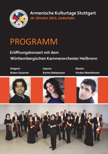 PROGRAMM - Armenische Kulturtage Stuttgart