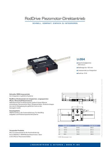 U-264 RodDrive Piezomotor-Direktantrieb (PDF)