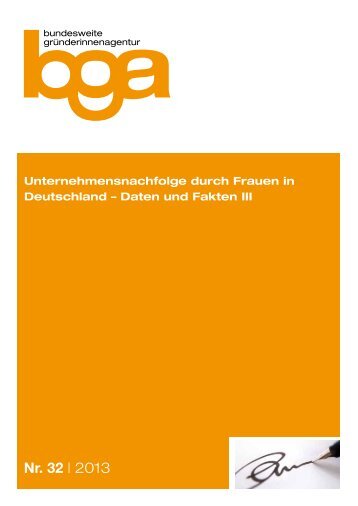 Unternehmensnachfolge durch Frauen in Deutschland â Daten und ...