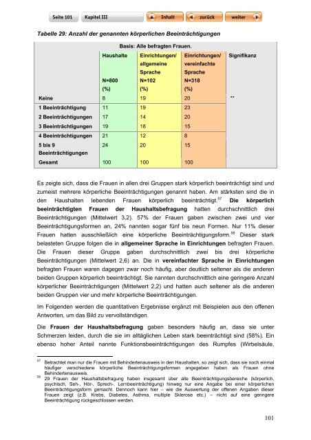 "Langfassung der Studie zur Lebenssituation von Frauen mit ...