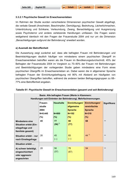 "Langfassung der Studie zur Lebenssituation von Frauen mit ...