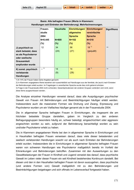 "Langfassung der Studie zur Lebenssituation von Frauen mit ...