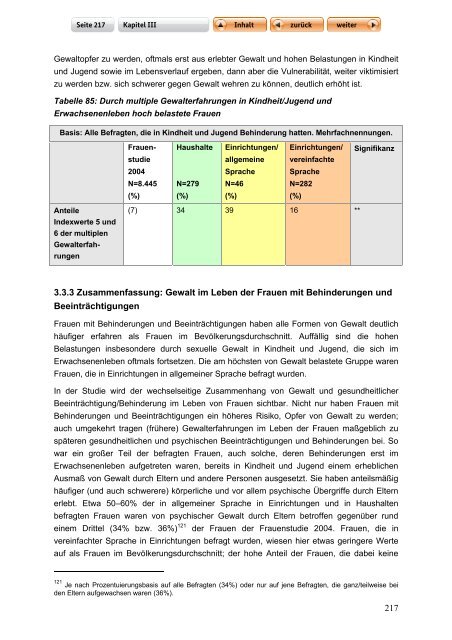 "Langfassung der Studie zur Lebenssituation von Frauen mit ...