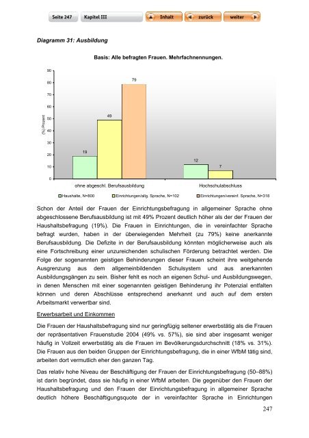 "Langfassung der Studie zur Lebenssituation von Frauen mit ...