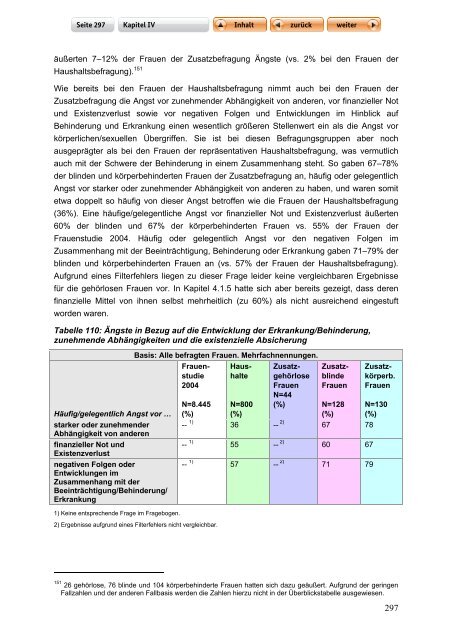 "Langfassung der Studie zur Lebenssituation von Frauen mit ...