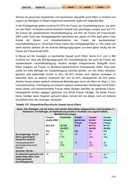 "Langfassung der Studie zur Lebenssituation von Frauen mit ...