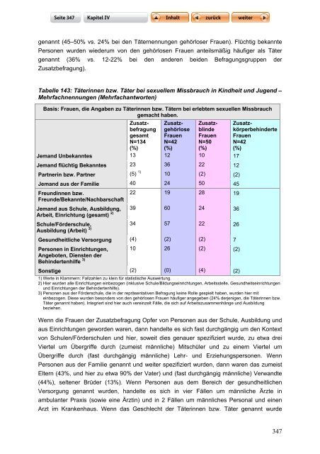 "Langfassung der Studie zur Lebenssituation von Frauen mit ...