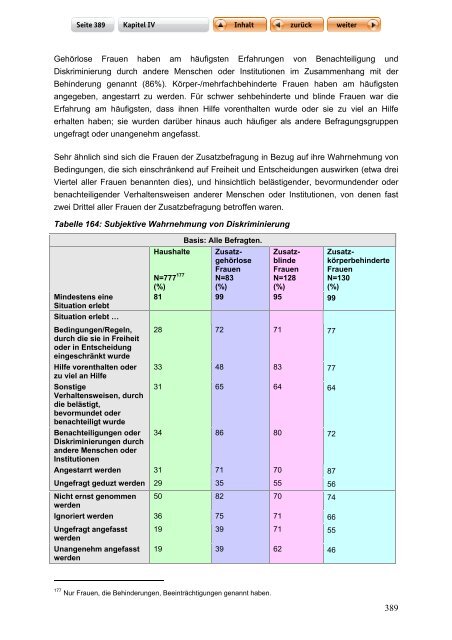 "Langfassung der Studie zur Lebenssituation von Frauen mit ...