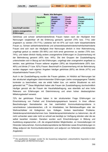 "Langfassung der Studie zur Lebenssituation von Frauen mit ...