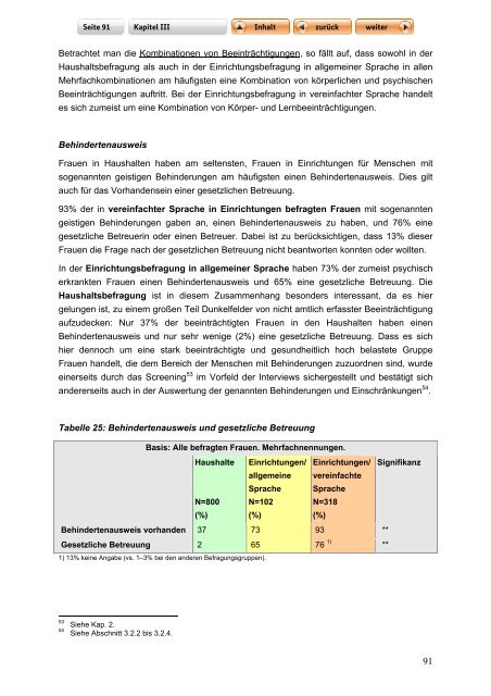 "Langfassung der Studie zur Lebenssituation von Frauen mit ...