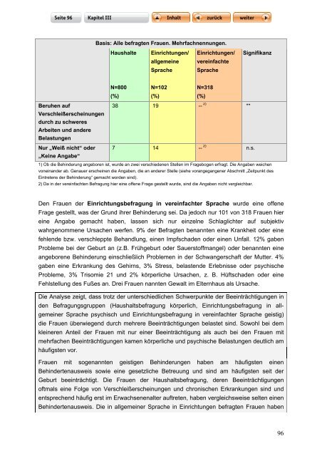 "Langfassung der Studie zur Lebenssituation von Frauen mit ...