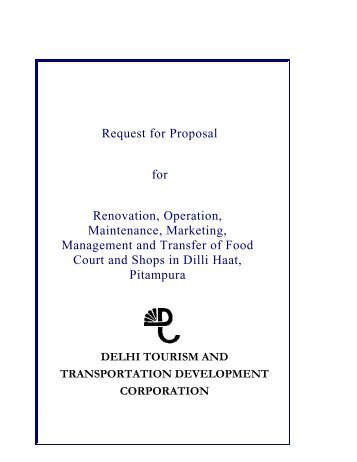 Request for Proposal for Renovation, Operation, Maintenance ...