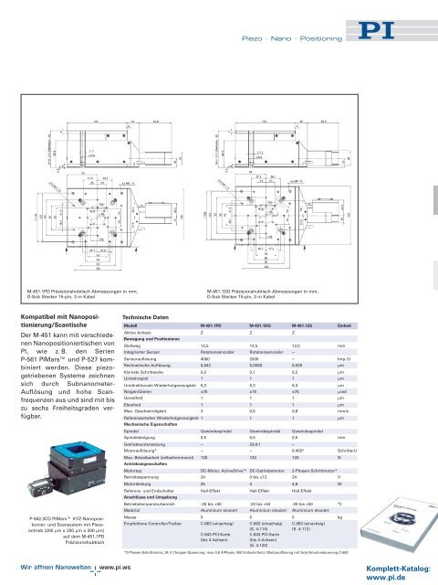 Katalog Messtische und Kreuztische - PI