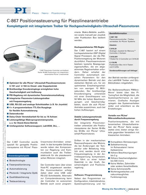 Katalog Messtische und Kreuztische - PI