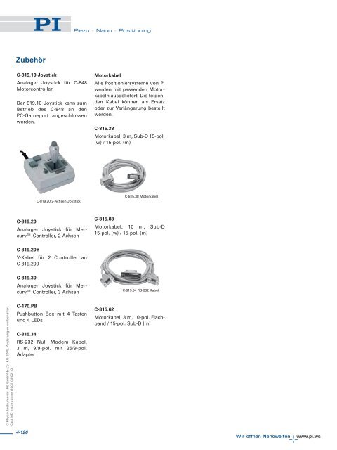 Katalog Messtische und Kreuztische - PI