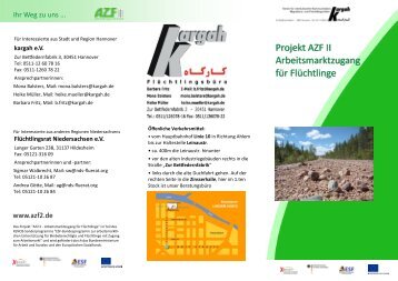 Flyer Angebote von kargah - AZF Hannover â Arbeitsmarktzugang ...