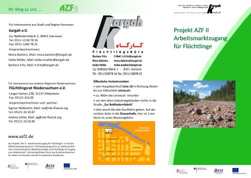 Flyer Angebote von kargah - AZF Hannover â Arbeitsmarktzugang ...