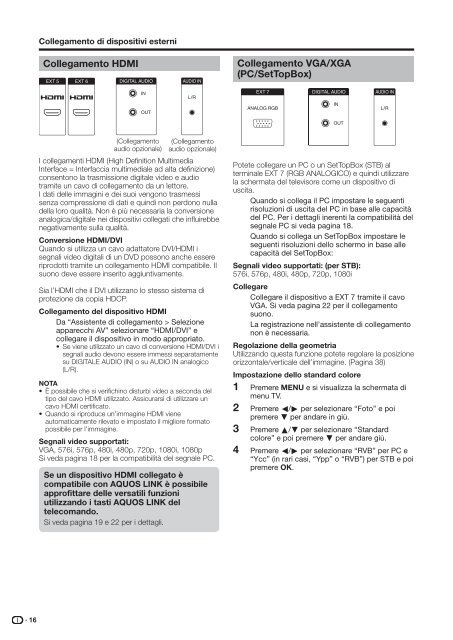 LC-46/52HD1E Operation-Manual IT - Sharp