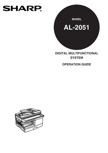 AL-2051 Operation-Manual GB - Sharp