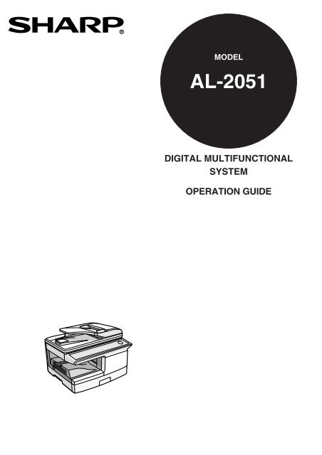AL-2051 Operation-Manual GB - Sharp