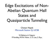 Chetan Nayak - Institute of Condensed Matter Theory at the U of I