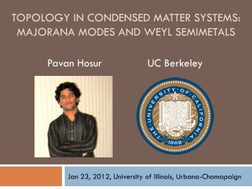 Majorana modes and Weyl semimetals - Institute of Condensed ...