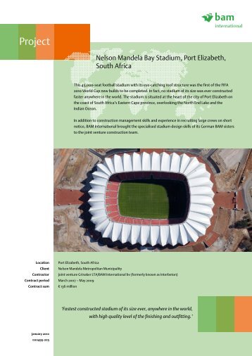 Nelson Mandela Bay Stadium, Port Elizabeth ... - BAM International