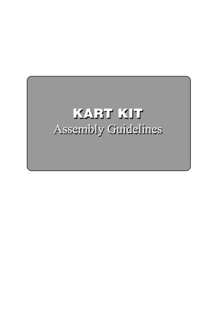 GO KART KIT Assembly Guidelines