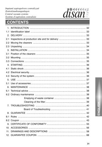 User's guide for domestic 734 Kb - Disan GmbH