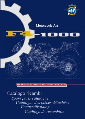 CATALOGO PIEZAS REPUESTO F4 1000 S - MV Agusta